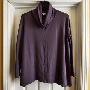 Workshop Republic Lilac Gray Cowlneck Tunic Top  Size Medium  EUC